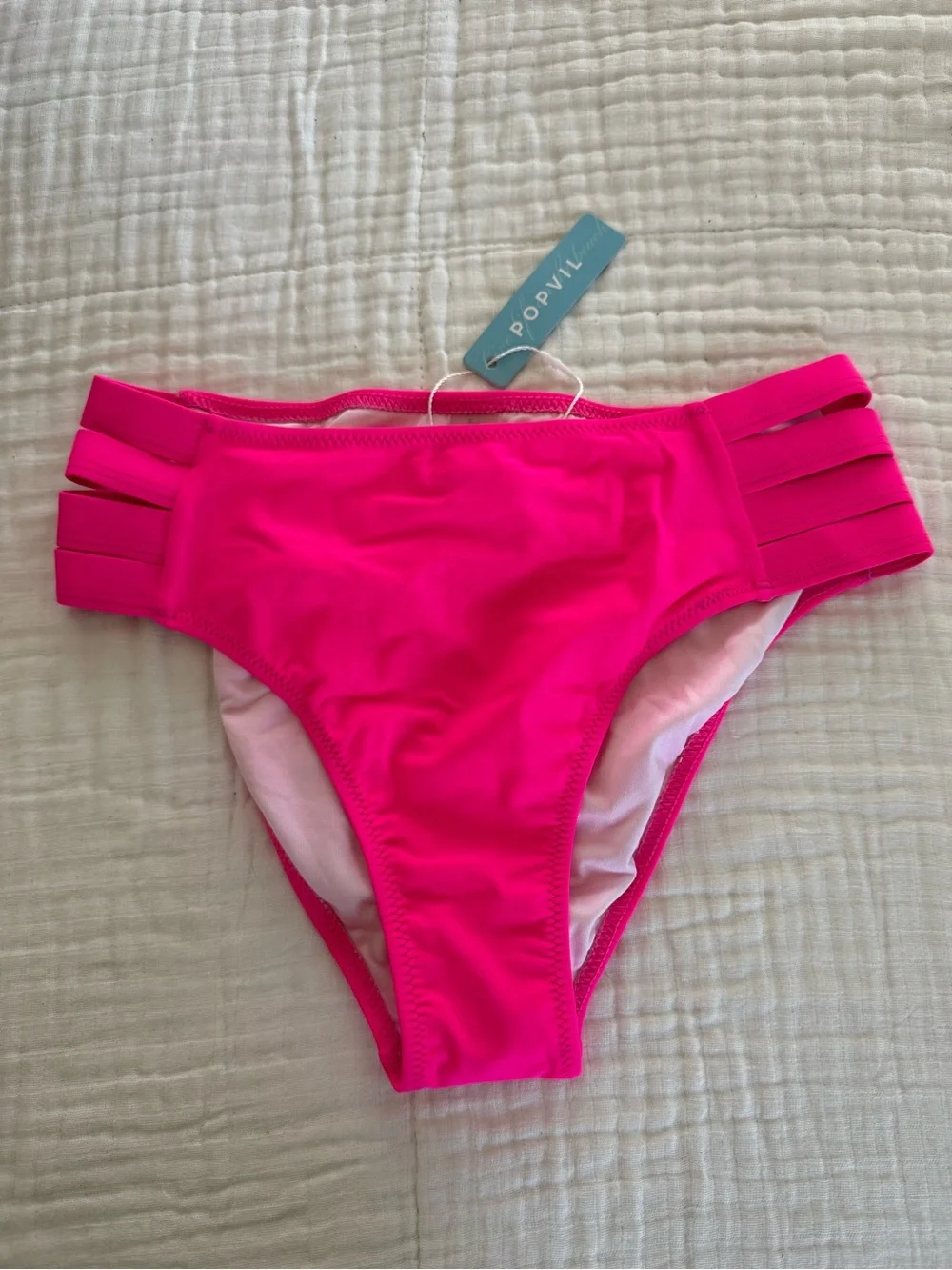 NWT Popvil Cut Out Bikini Bottom Size Medium - Picture 1 of 5